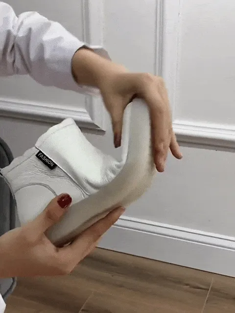 Cuzcare Orthopedic Boots For Women Leather Comfortable Ankle Fur Lined Warm Winter Shoes