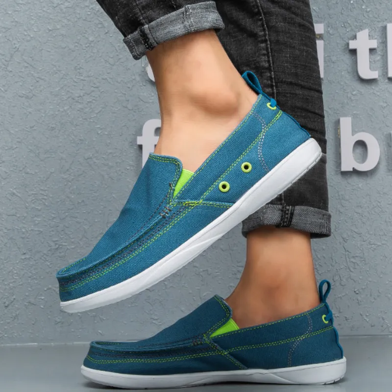 Cuzcare Orthopedic Men Shoes Canvas Lightweight Breathable Slip-On Walking Casual Shoes