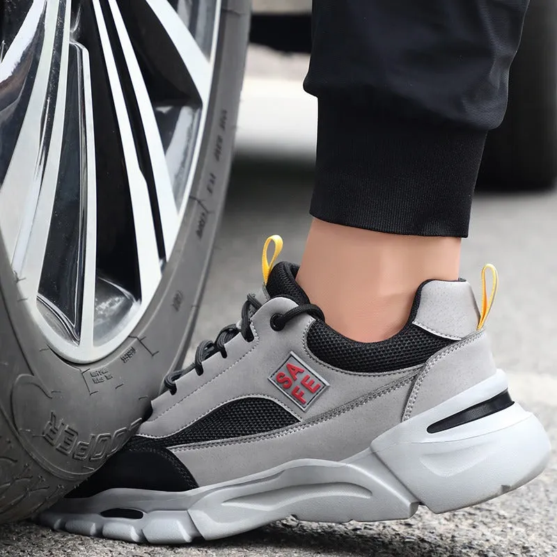 Cuzcare Orthopedic Shoes For Men Anti-smashing Sturdy Safety Sneakers Mesh Sporty