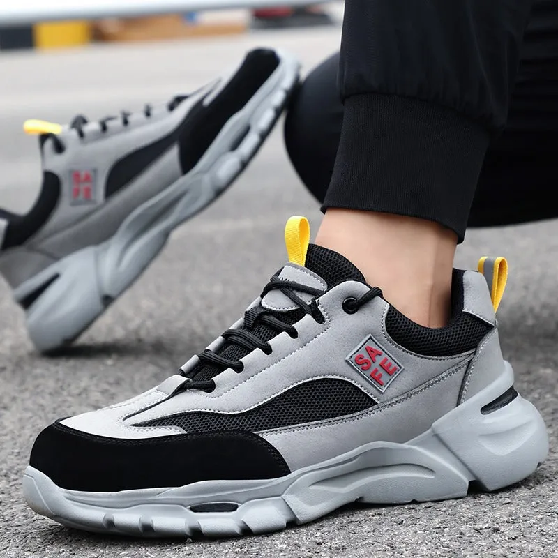 Cuzcare Orthopedic Shoes For Men Anti-smashing Sturdy Safety Sneakers Mesh Sporty