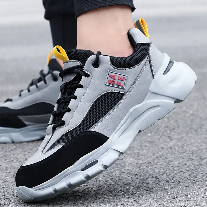 Cuzcare Orthopedic Shoes For Men Anti-smashing Sturdy Safety Sneakers Mesh Sporty