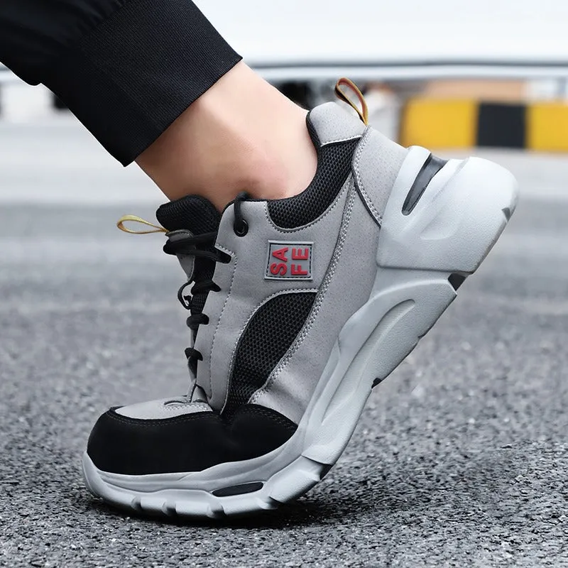 Cuzcare Orthopedic Shoes For Men Anti-smashing Sturdy Safety Sneakers Mesh Sporty