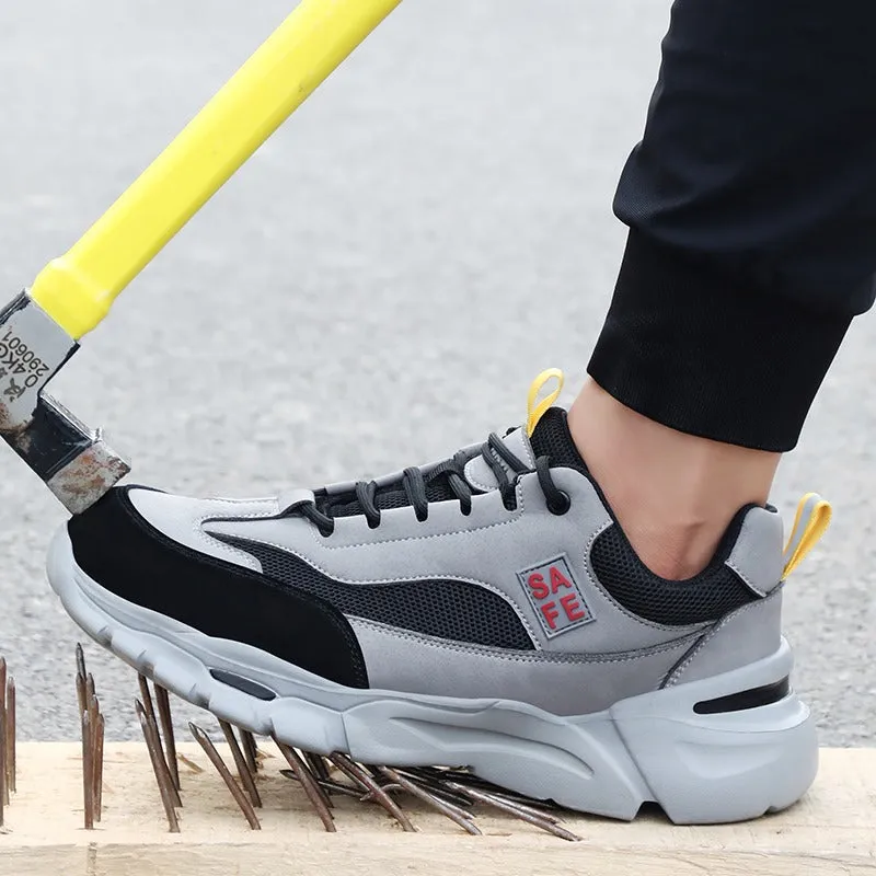 Cuzcare Orthopedic Shoes For Men Anti-smashing Sturdy Safety Sneakers Mesh Sporty