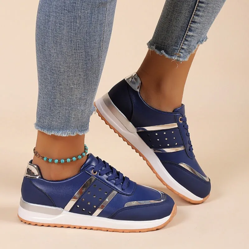 Cuzcare Orthopedic Shoes Women Sneakers Platform Leather Running Summer