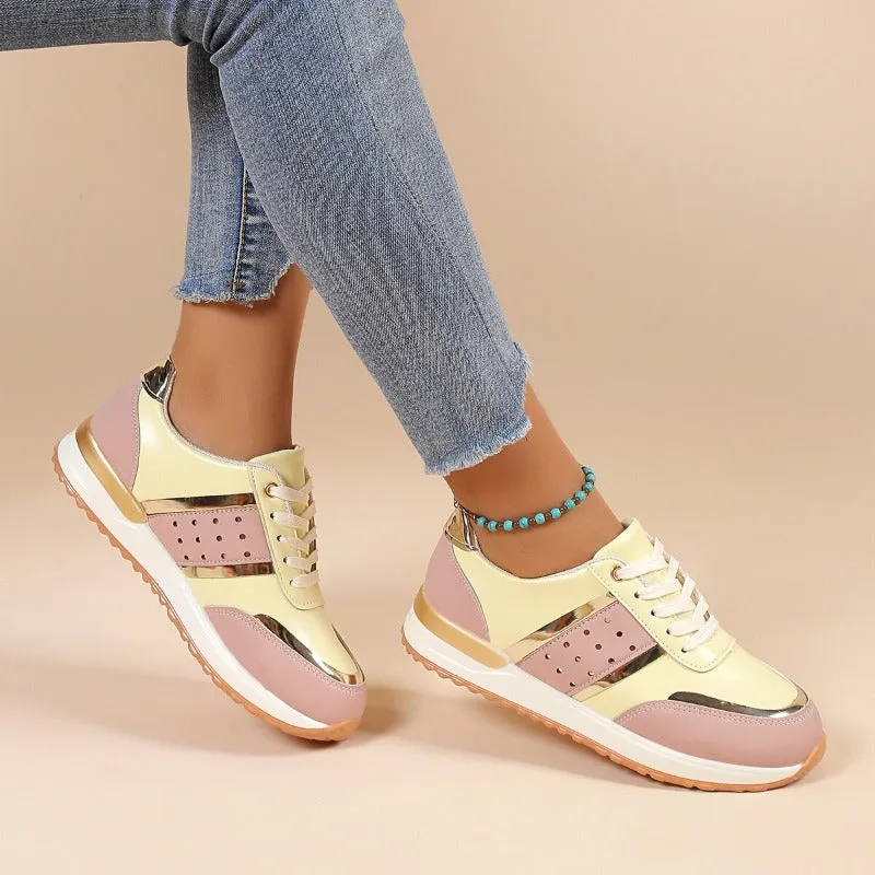 Cuzcare Orthopedic Shoes Women Sneakers Platform Leather Running Summer