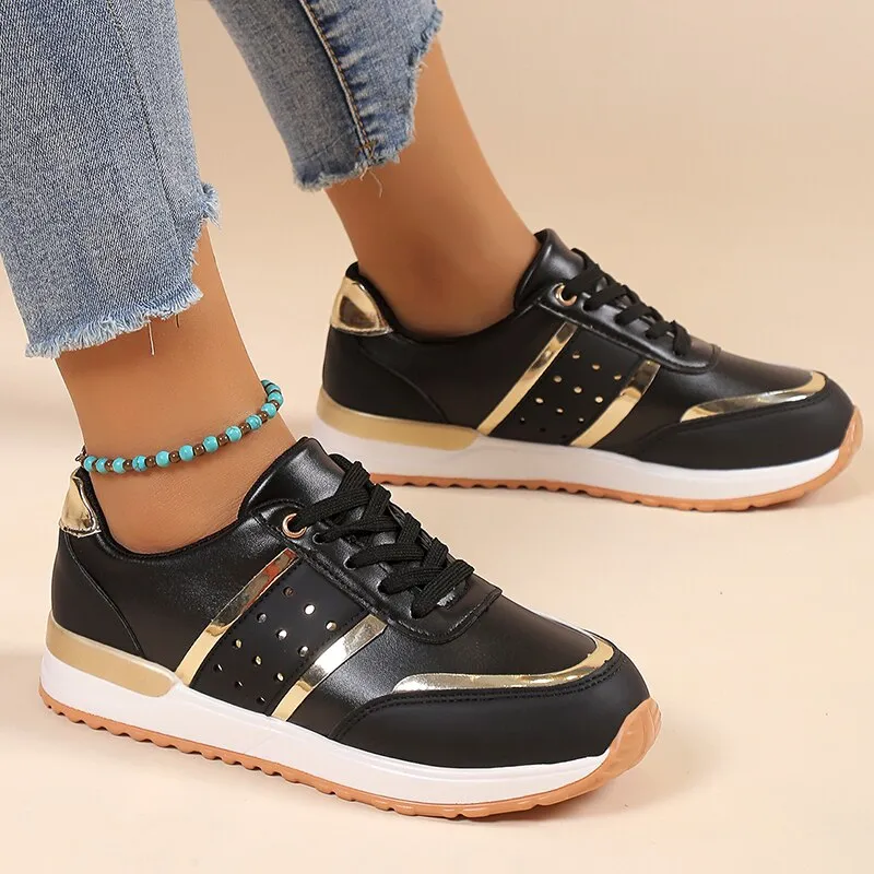 Cuzcare Orthopedic Shoes Women Sneakers Platform Leather Running Summer
