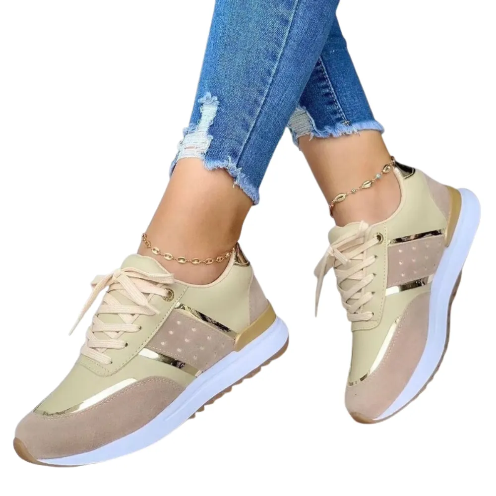 Cuzcare Orthopedic Shoes Women Sneakers Platform Leather Running Summer