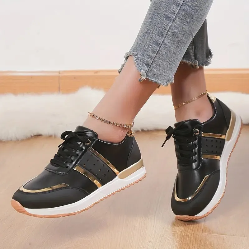 Cuzcare Orthopedic Shoes Women Sneakers Platform Leather Running Summer