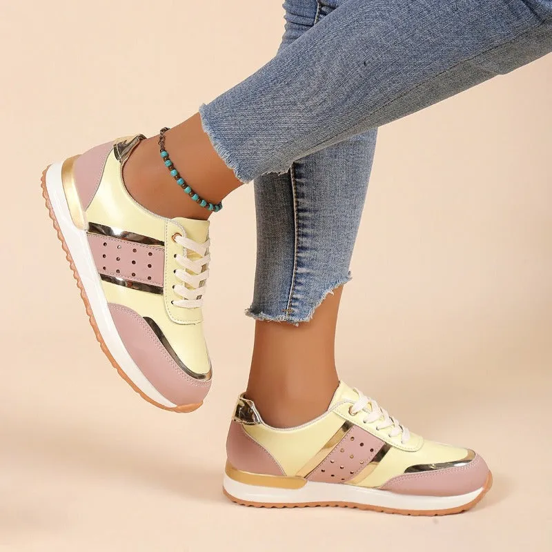 Cuzcare Orthopedic Shoes Women Sneakers Platform Leather Running Summer