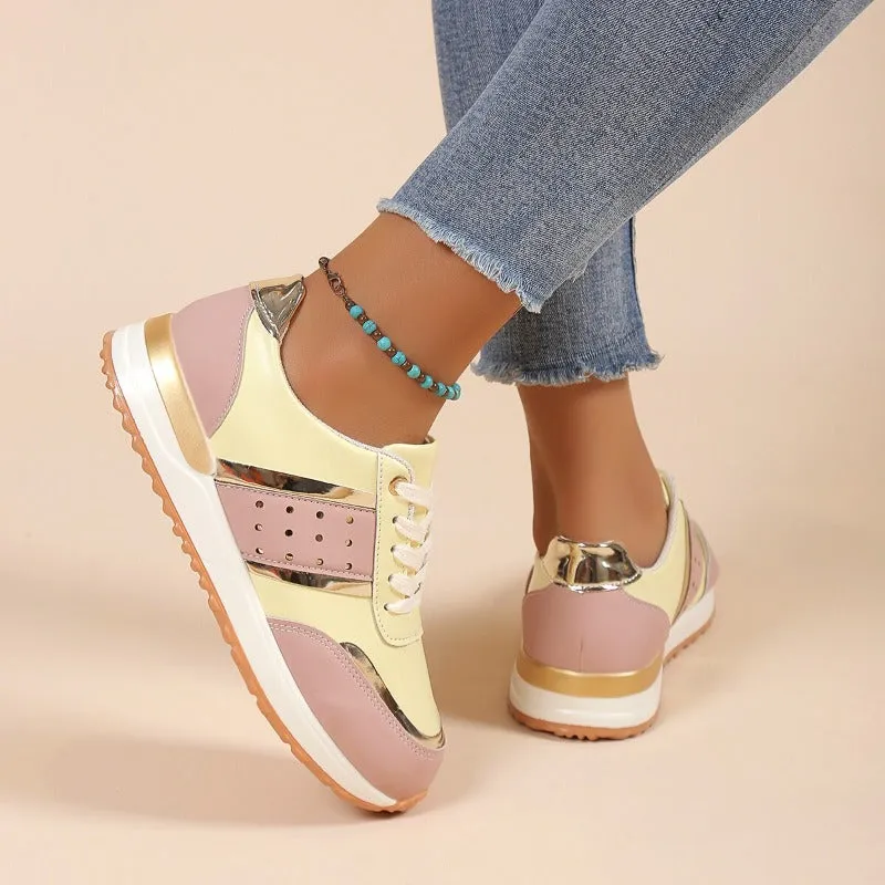 Cuzcare Orthopedic Shoes Women Sneakers Platform Leather Running Summer