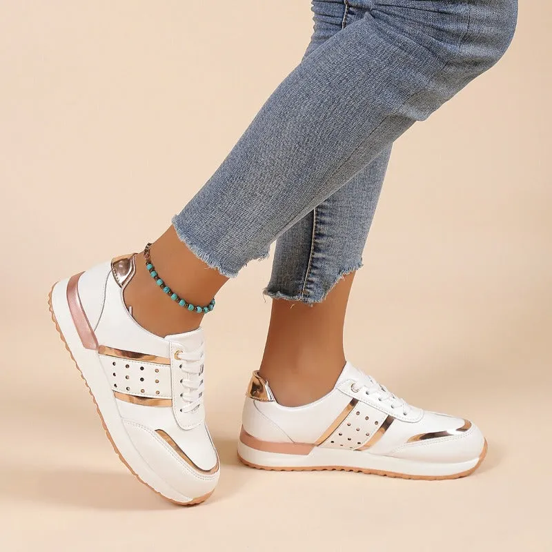 Cuzcare Orthopedic Shoes Women Sneakers Platform Leather Running Summer