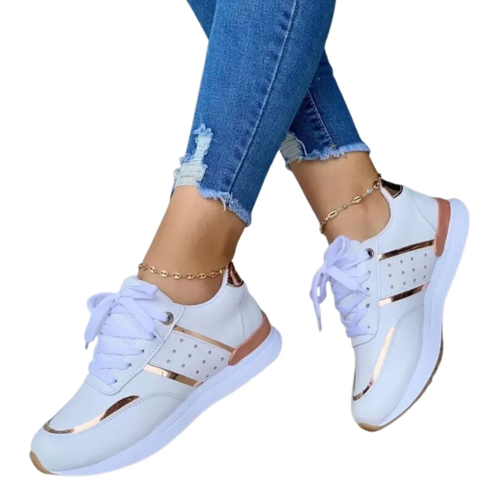 Cuzcare Orthopedic Shoes Women Sneakers Platform Leather Running Summer