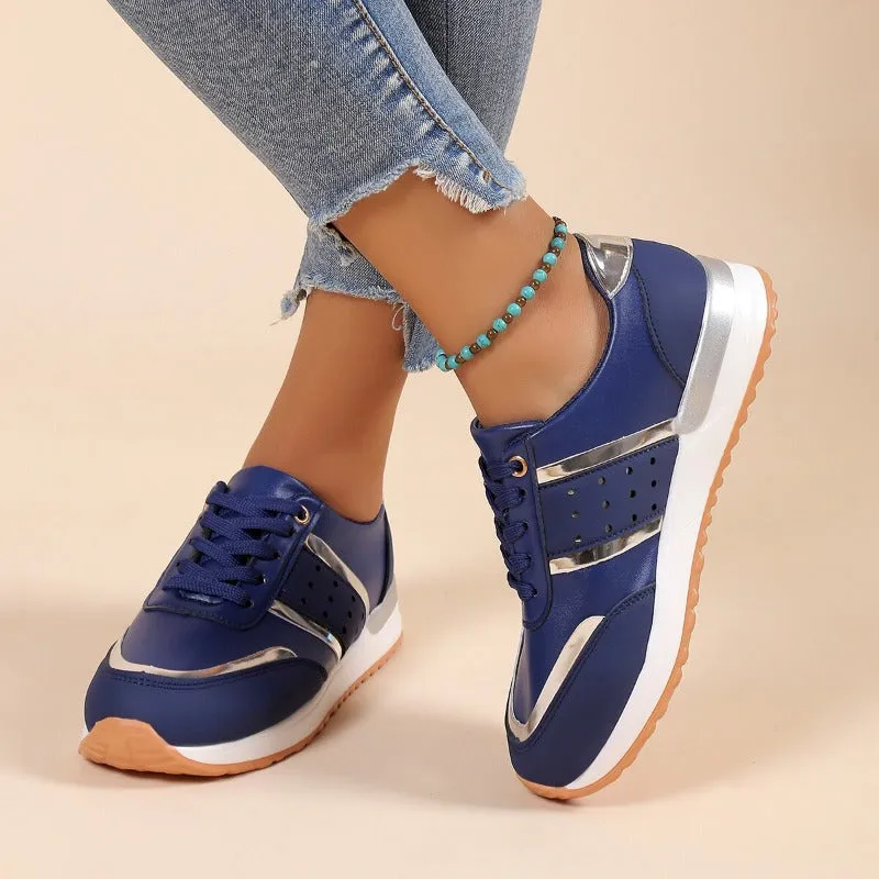 Cuzcare Orthopedic Shoes Women Sneakers Platform Leather Running Summer