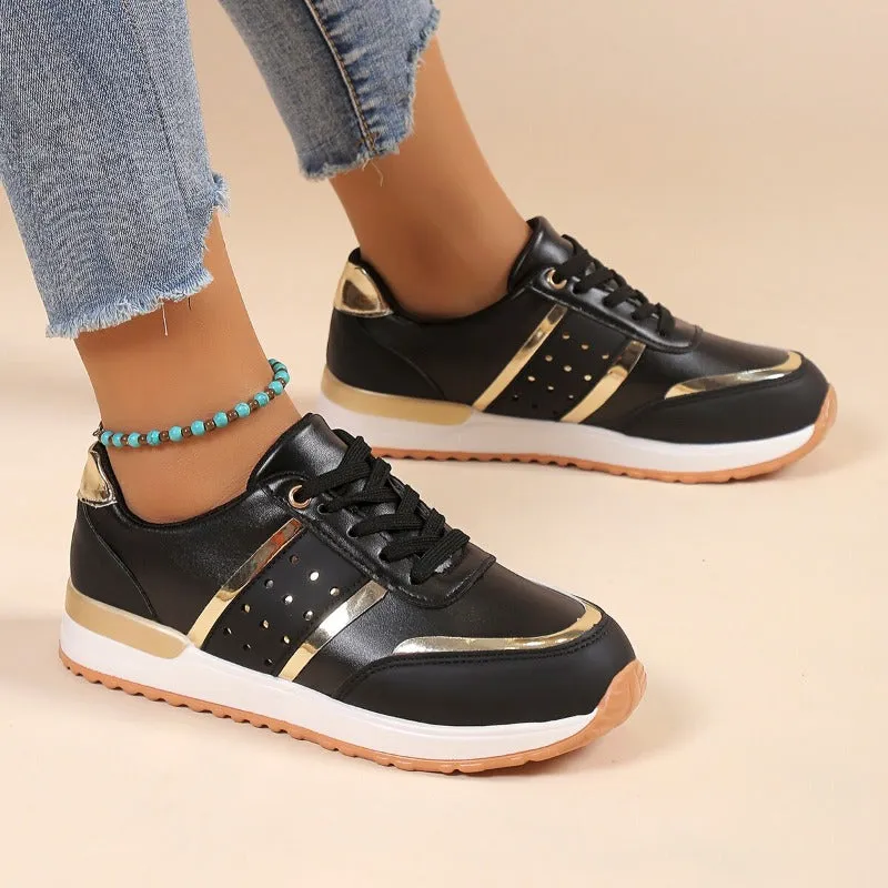 Cuzcare Orthopedic Shoes Women Sneakers Platform Leather Running Summer