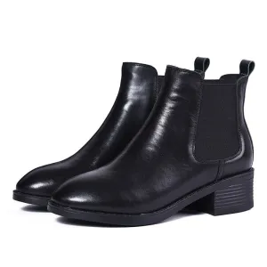 Cuzcare Orthopedic Women Boot Arch Support Genuine Leather AntiSlip LightWeight Basic Chelsea Boot