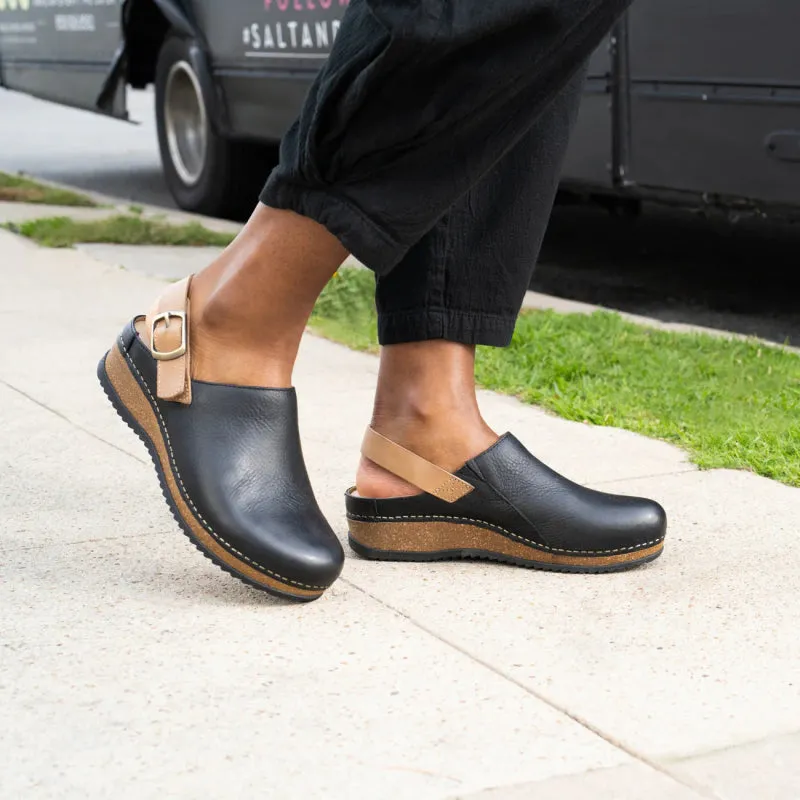 Dansko Women's Merrin Mule - Black Waxy Milled