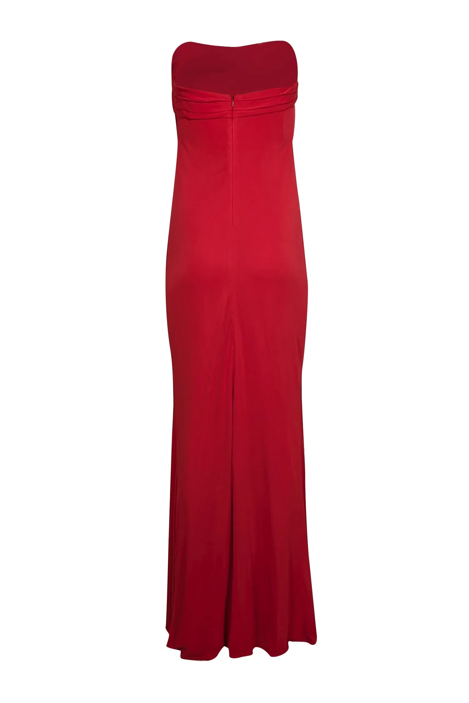 David Meister - Red Strapless Formal Gown Sz 4