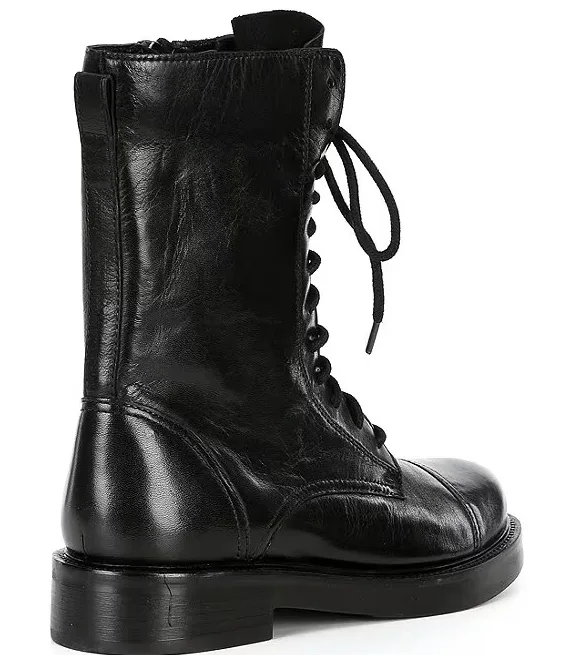 Dawson Black Lace-up Combat Boot