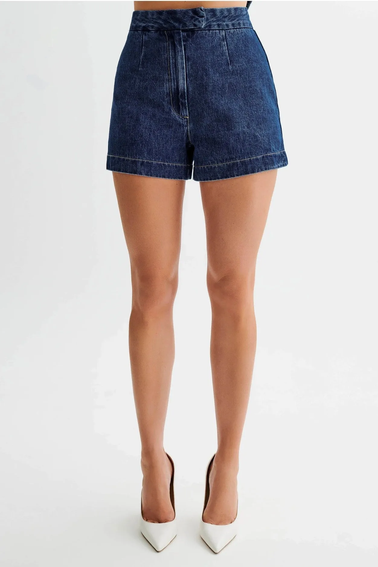 Denim Vest and Shorts Matching Set