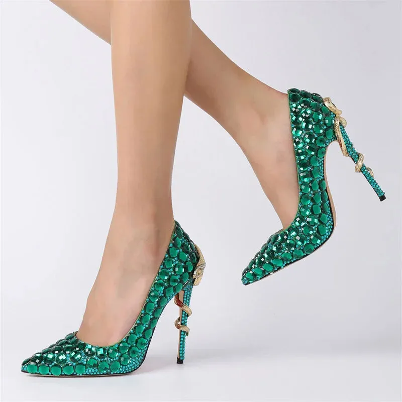 Diamond Wrapped High Heels