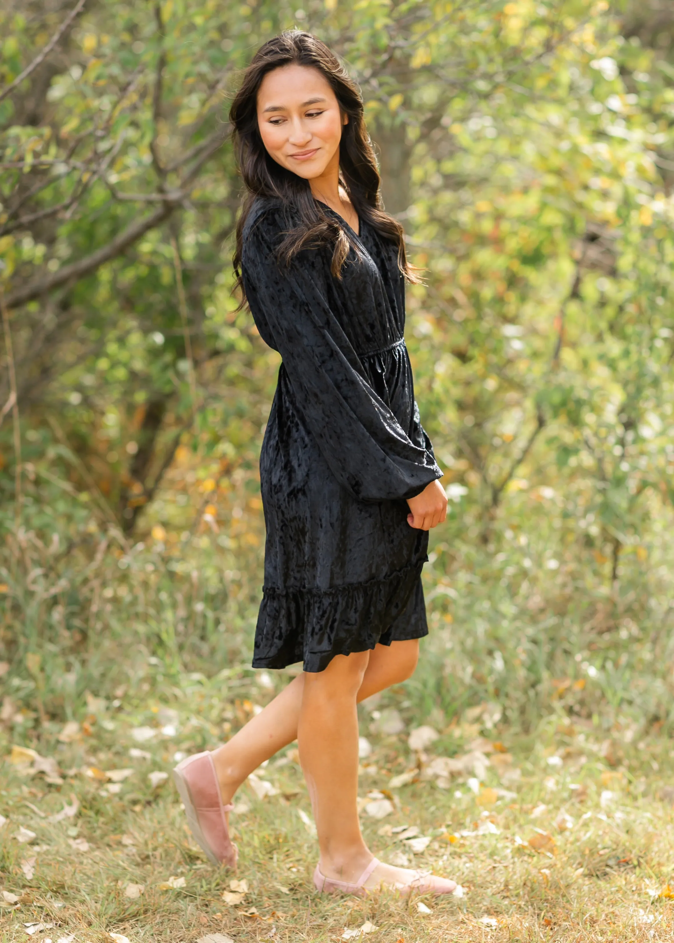 Diana Crushed Velvet Midi Dress