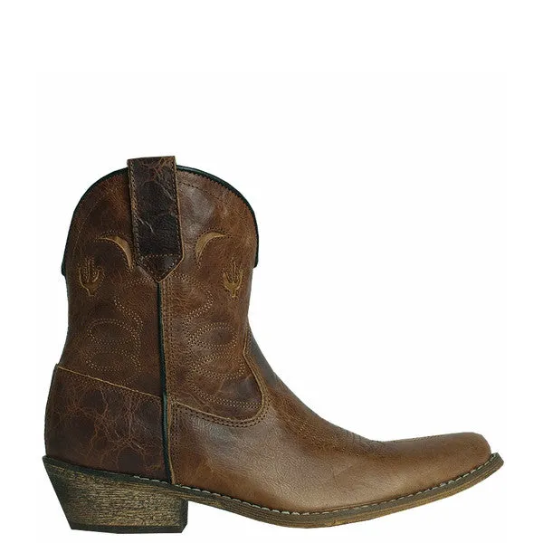 Dingo Women's Adobe Rose 7" Western Bootie - Light Brown DI692