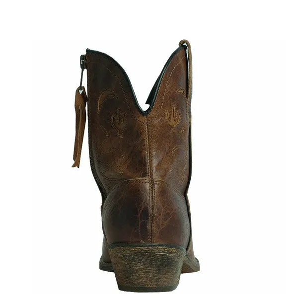Dingo Women's Adobe Rose 7" Western Bootie - Light Brown DI692