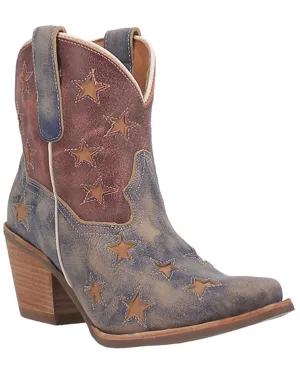 Dingo Women's Liberty Western Booties - Snip Toe - DI 769-BLUE