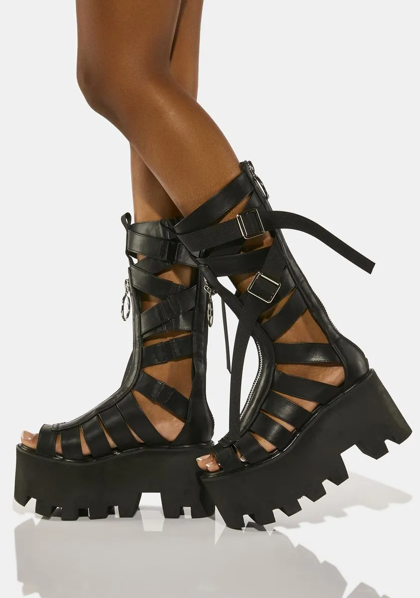 Distortion Platform Gladiator Boots