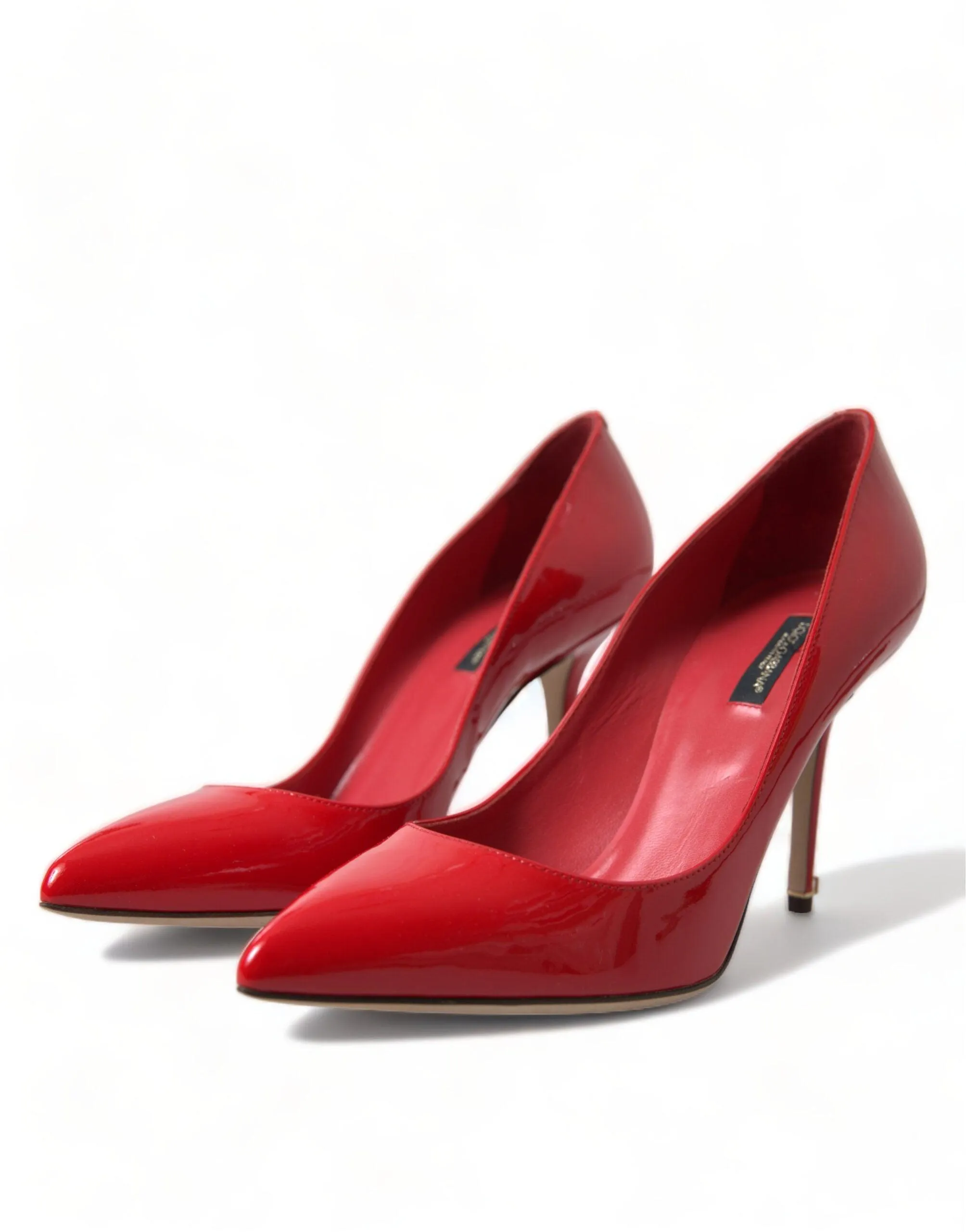 Dolce & Gabbana Red Patent Leather High Heels Pumps Shoes