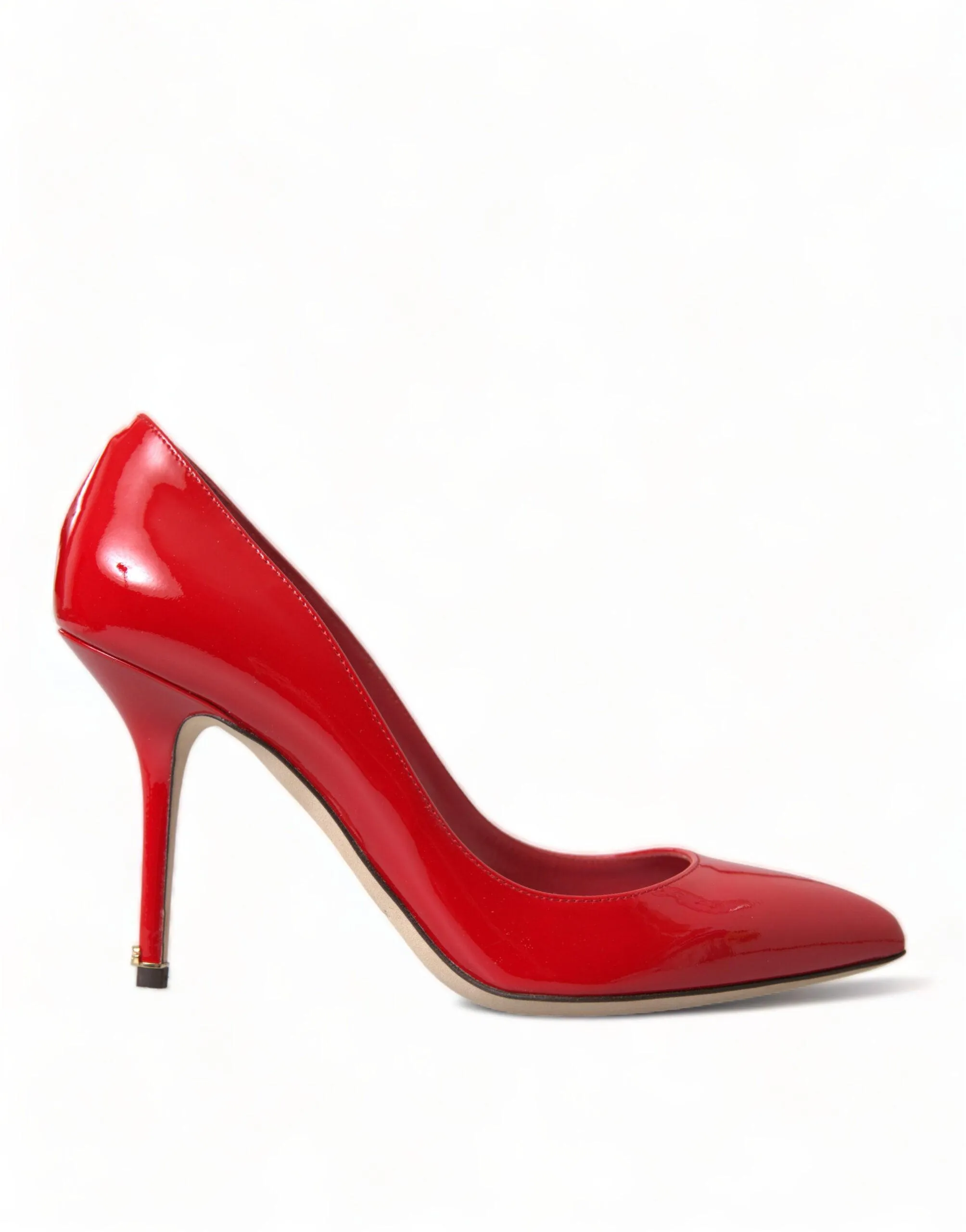 Dolce & Gabbana Red Patent Leather High Heels Pumps Shoes