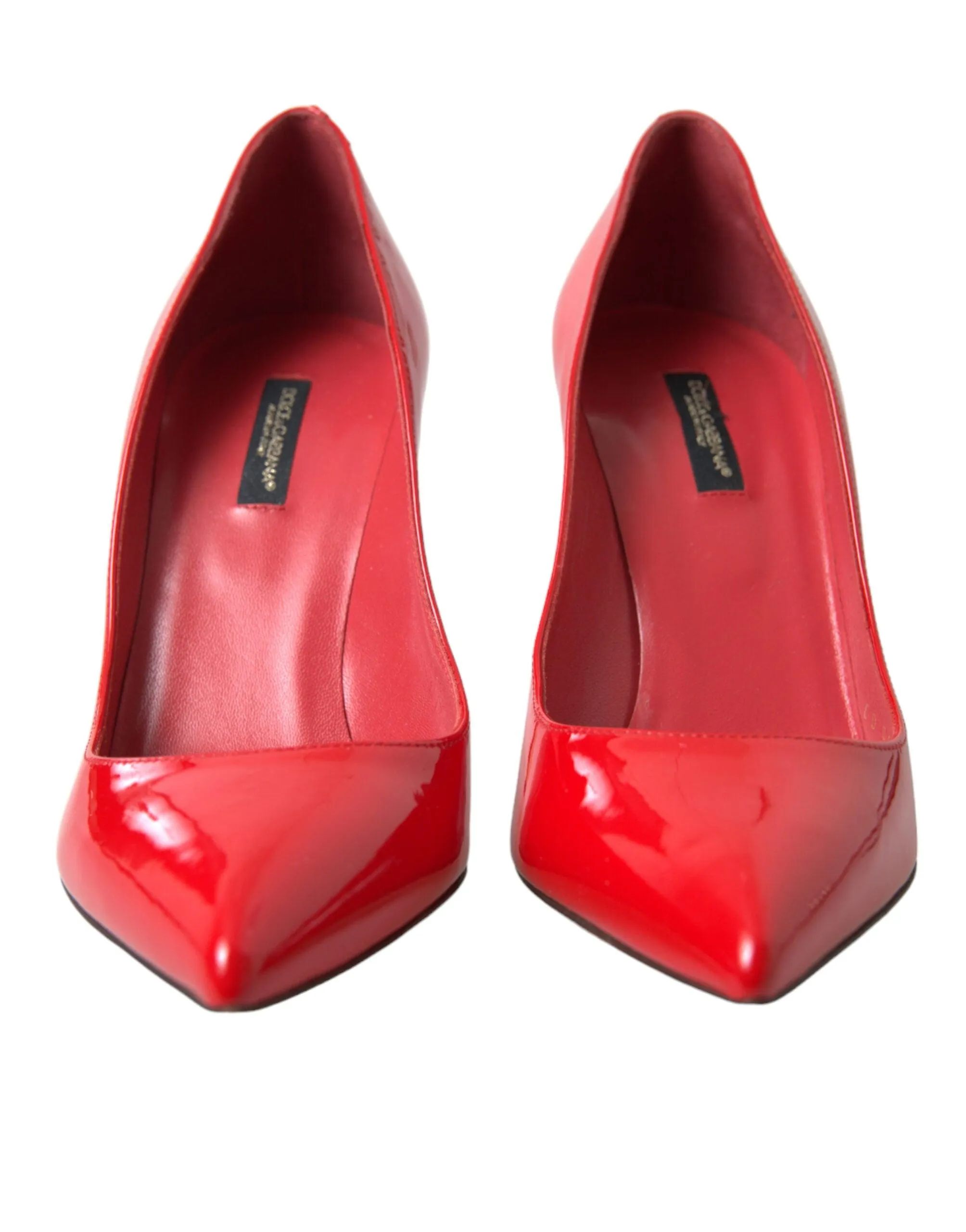 Dolce & Gabbana Red Patent Leather High Heels Pumps Shoes