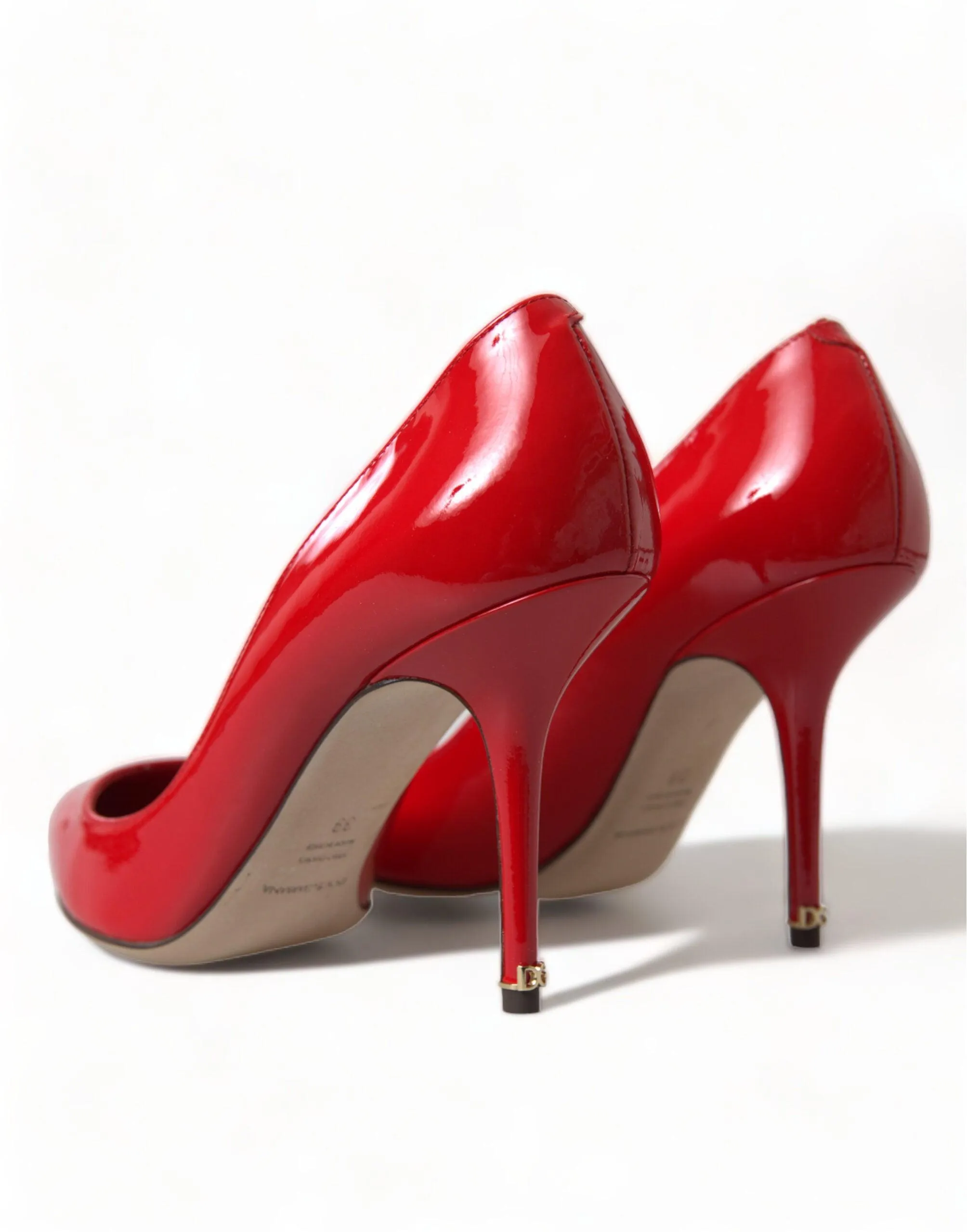 Dolce & Gabbana Red Patent Leather High Heels Pumps Shoes