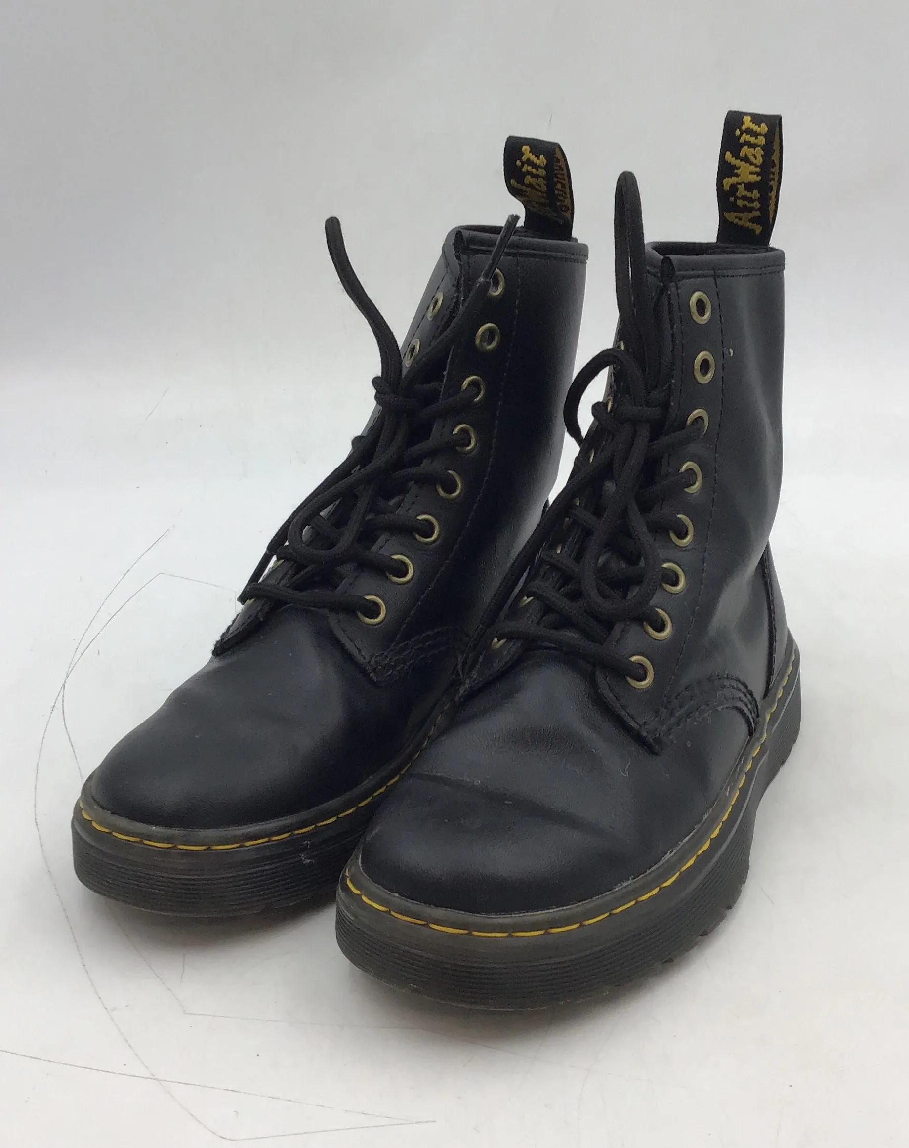 Dr. Martens Women's Zavala Black Ankle Combat Boots - Size 6