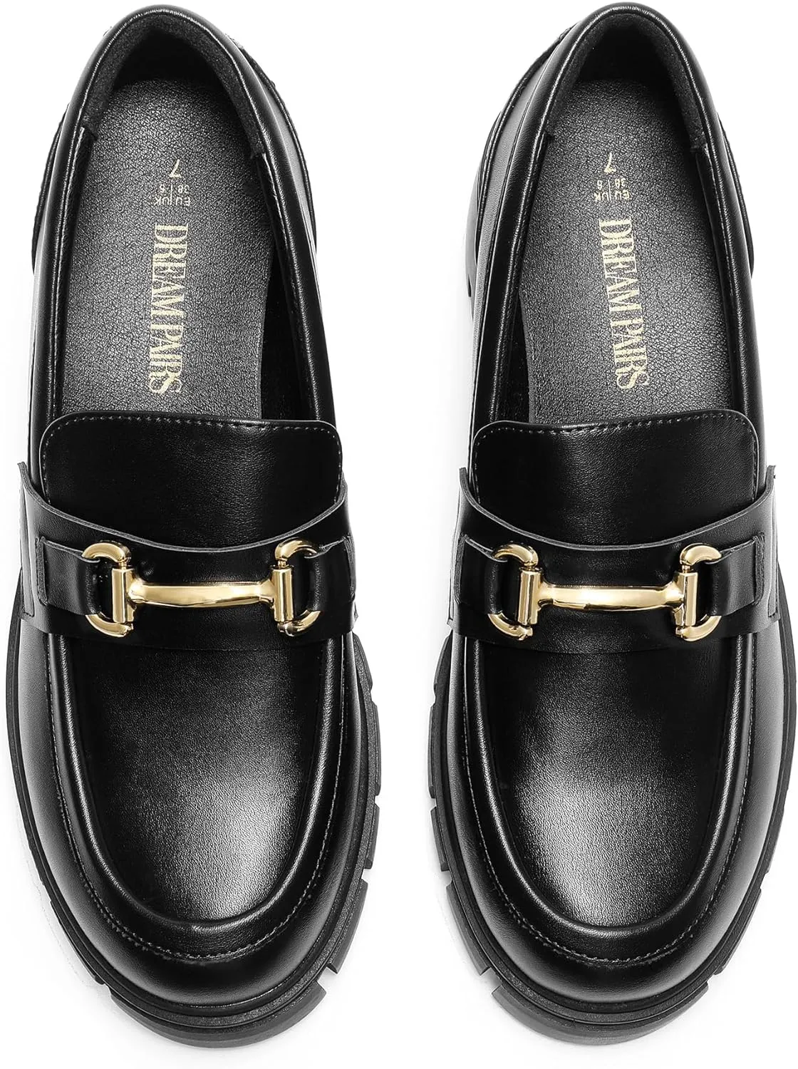 DREAM PAIRS Loafers for Women Platform Chunky Loafers Slip On Casual Shoes