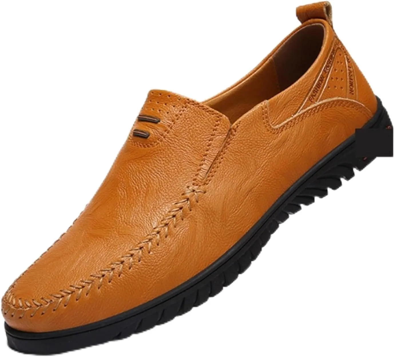 Dress Shoes for Men Men's PU Leather Casual Slip-On Loafers Italian Style Black Driving Shoes for Formal and Everyday Wear