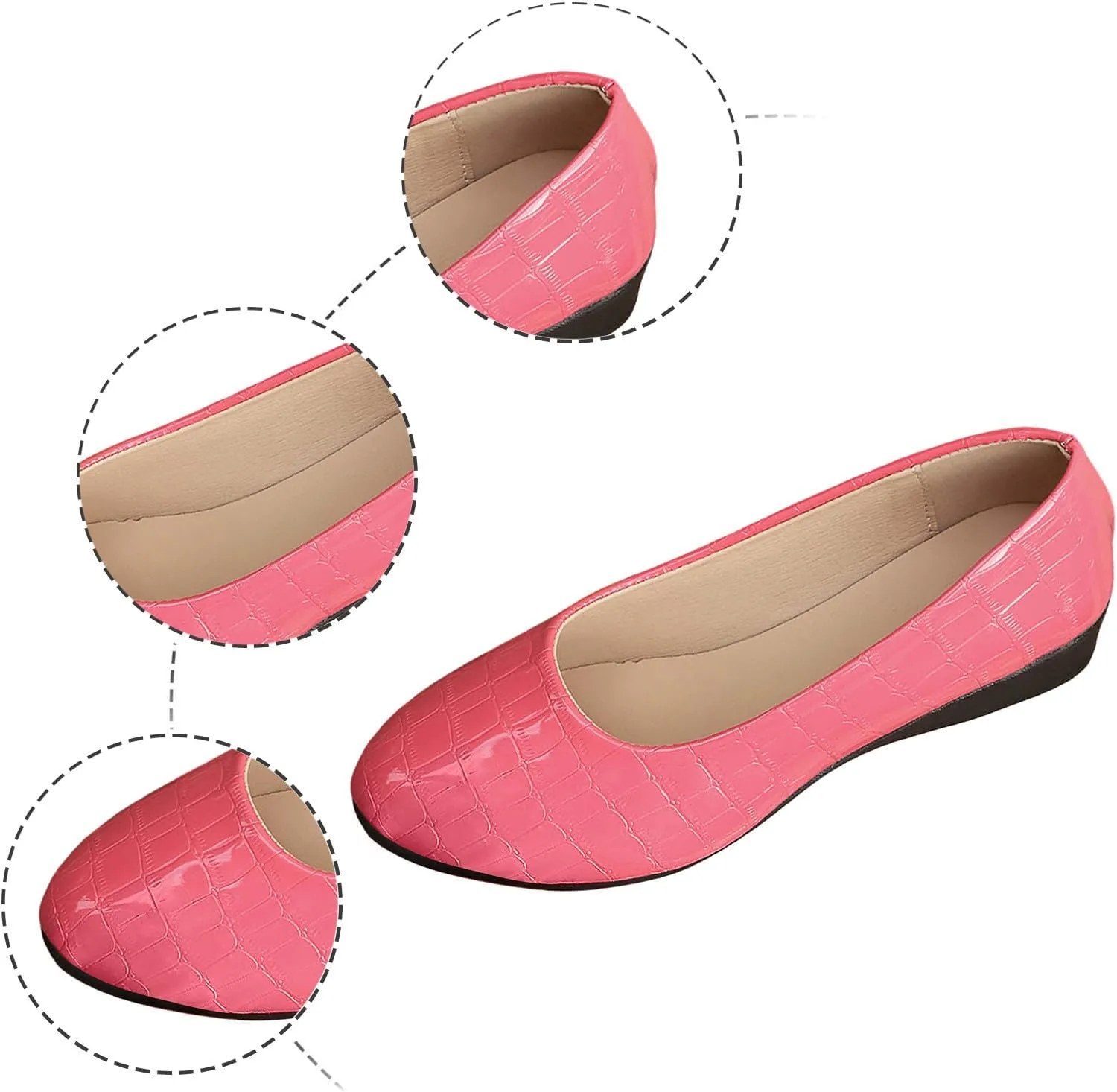 Dressy Flat Womens Round Toe Loafers Comfort Flat Shoes Slip On Loafers Ladies Ballet Flats Business Casual Shoes