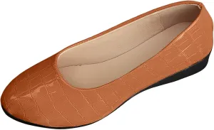Dressy Flat Womens Round Toe Loafers Comfort Flat Shoes Slip On Loafers Ladies Ballet Flats Business Casual Shoes