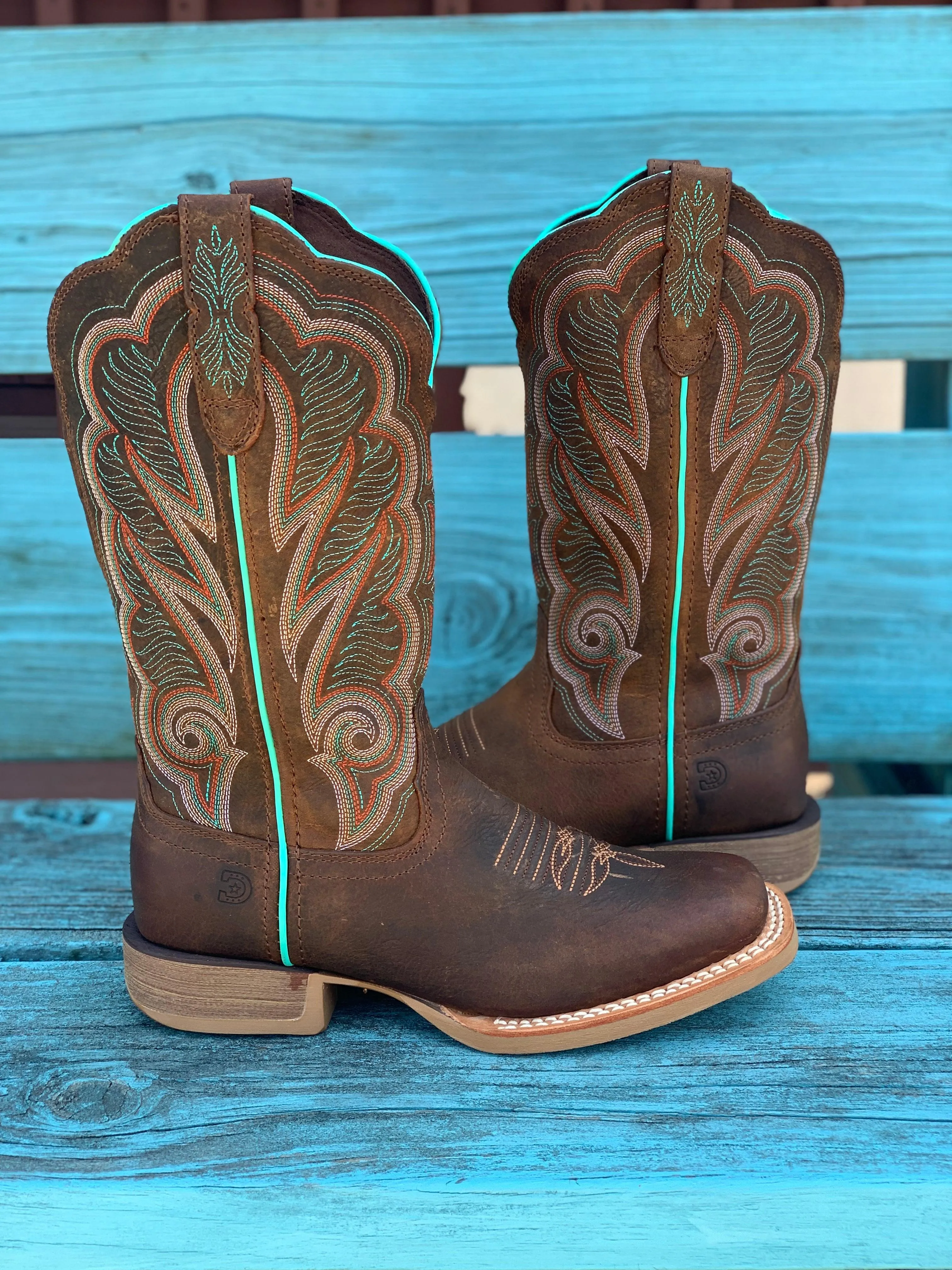 Durango Women's Rebel Pro Brown Square Toe Cowgirl Boots DRD0436