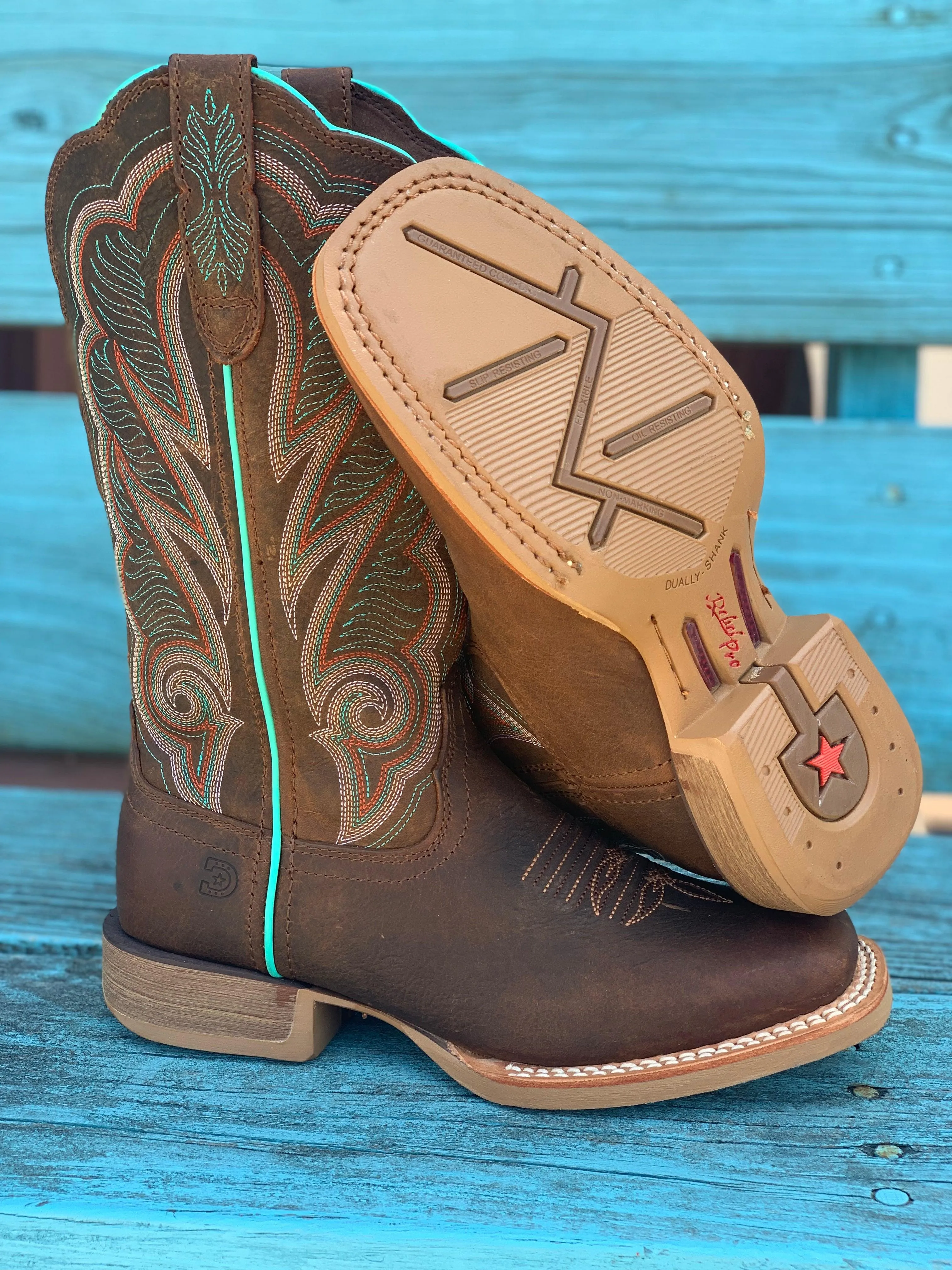Durango Women's Rebel Pro Brown Square Toe Cowgirl Boots DRD0436