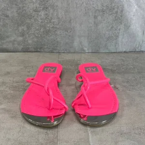 DV DOLCE VITA Women's Fuchsia Penni Toe-Loop Slip-On Flip Flops SZ 5