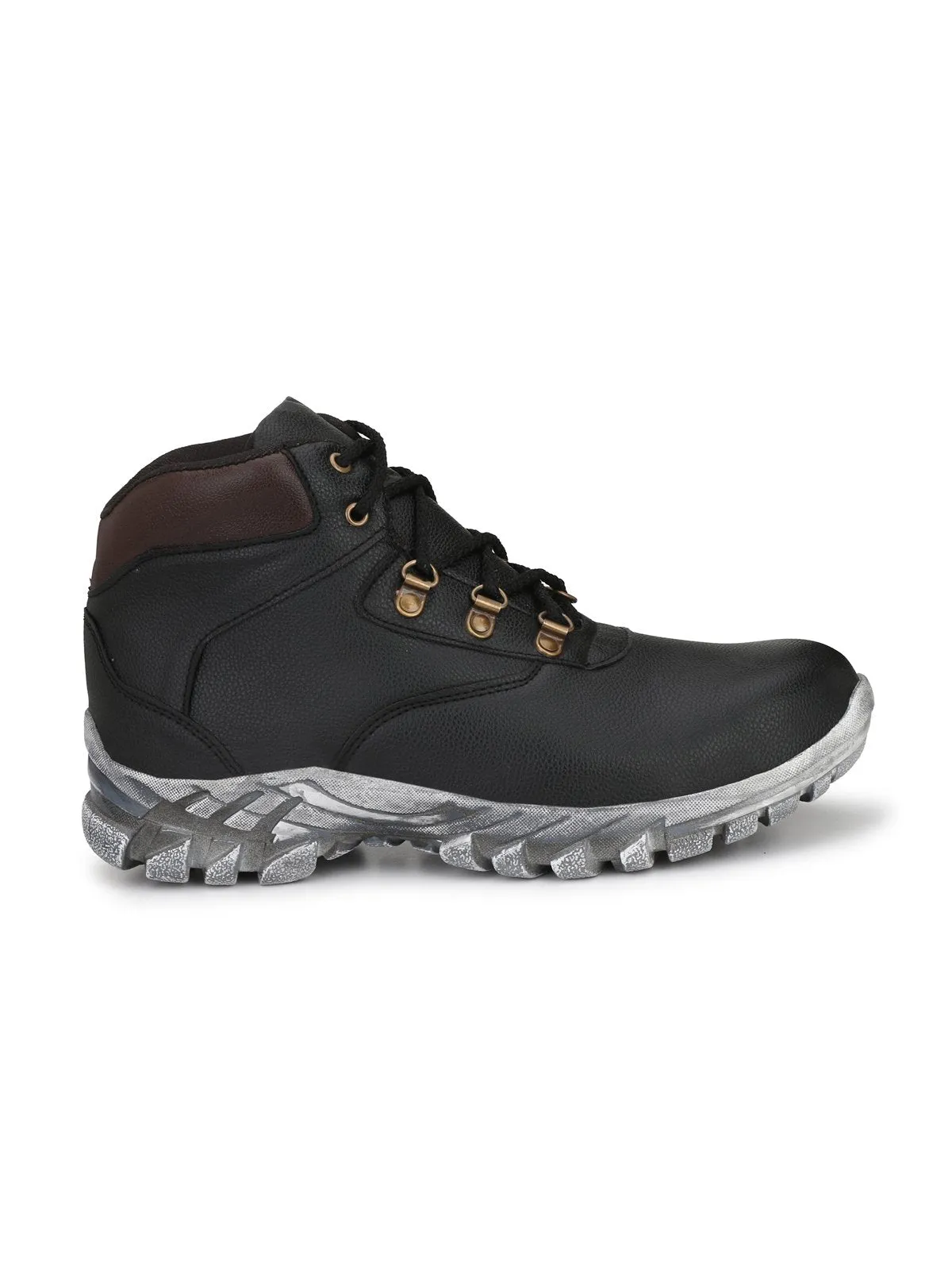 Eego Italy® Brown Leather Men's Steel Toe Safety Boots