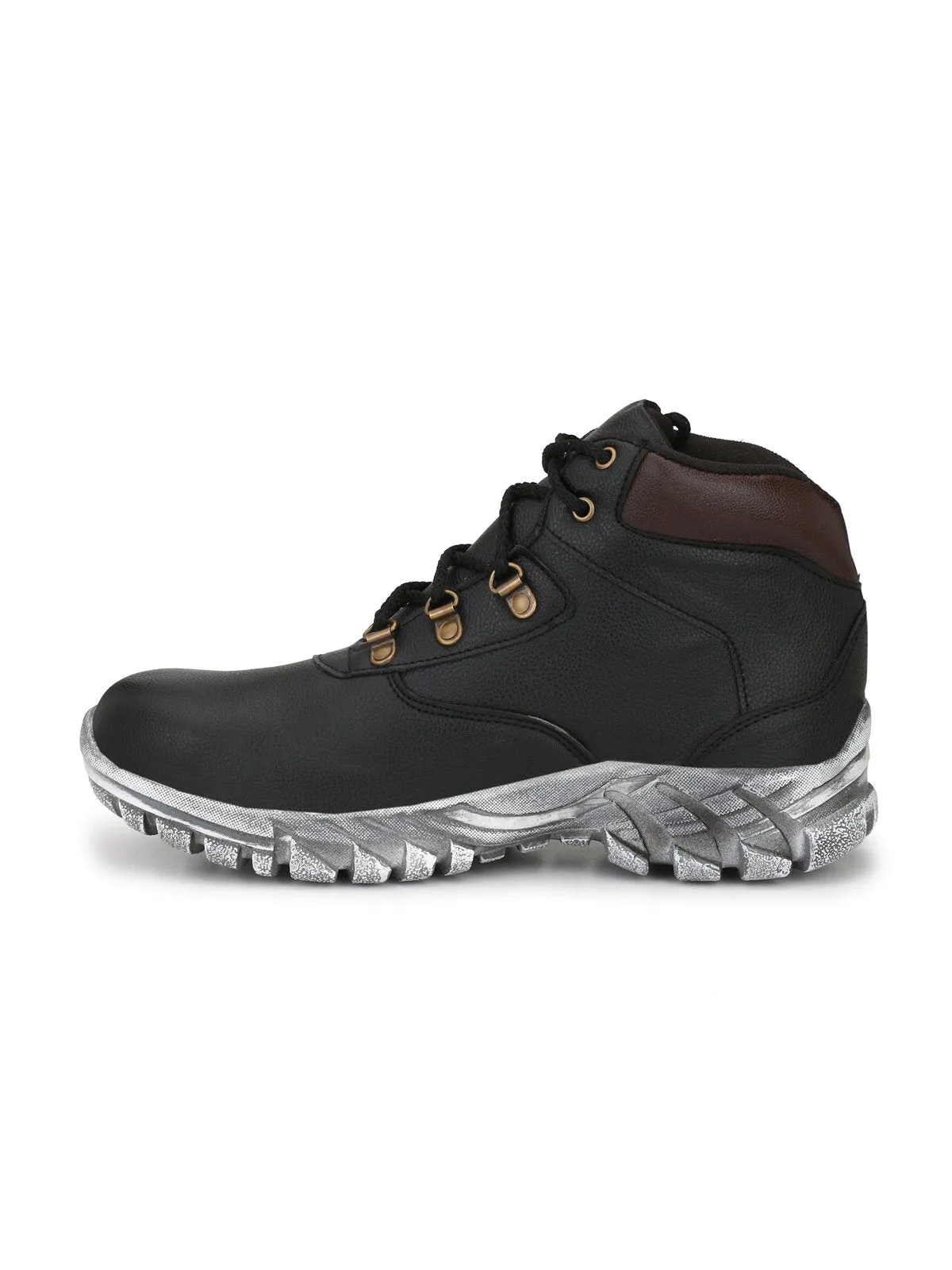 Eego Italy® Brown Leather Men's Steel Toe Safety Boots