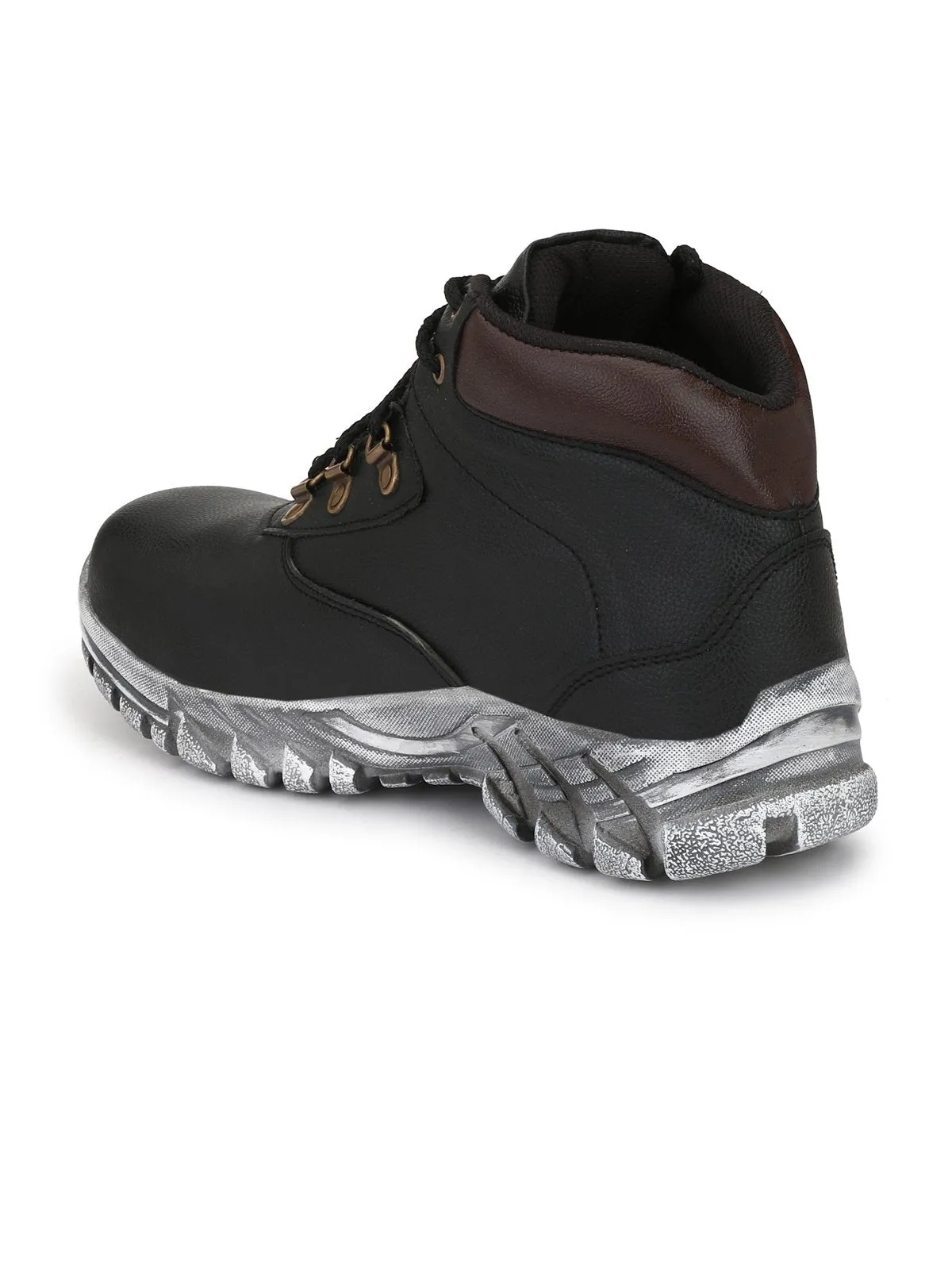 Eego Italy® Brown Leather Men's Steel Toe Safety Boots