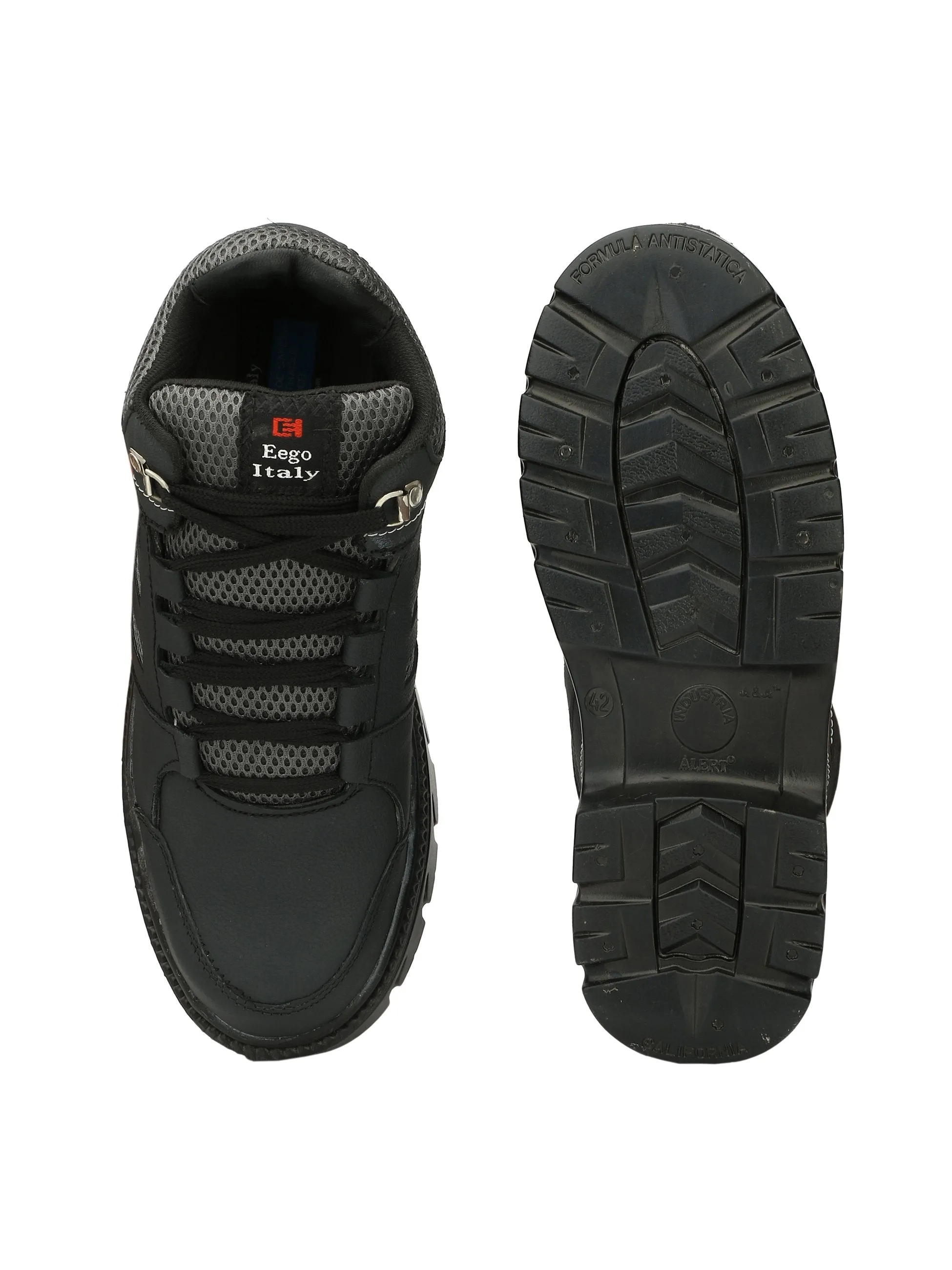 Eego Italy® Heavy Duty Genuine Leather Steel Toe Safety Boots