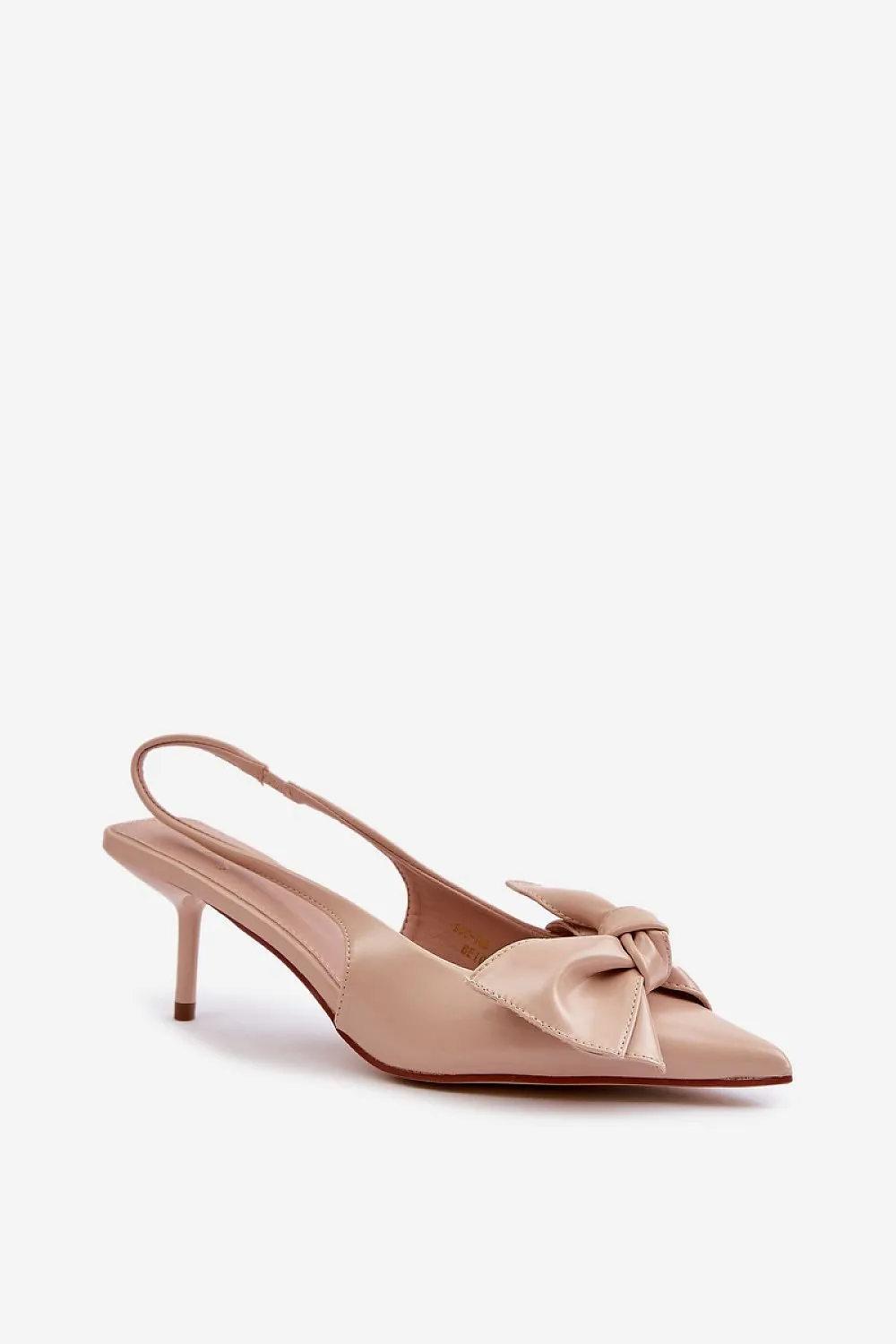 Elegant striking bow front high heels