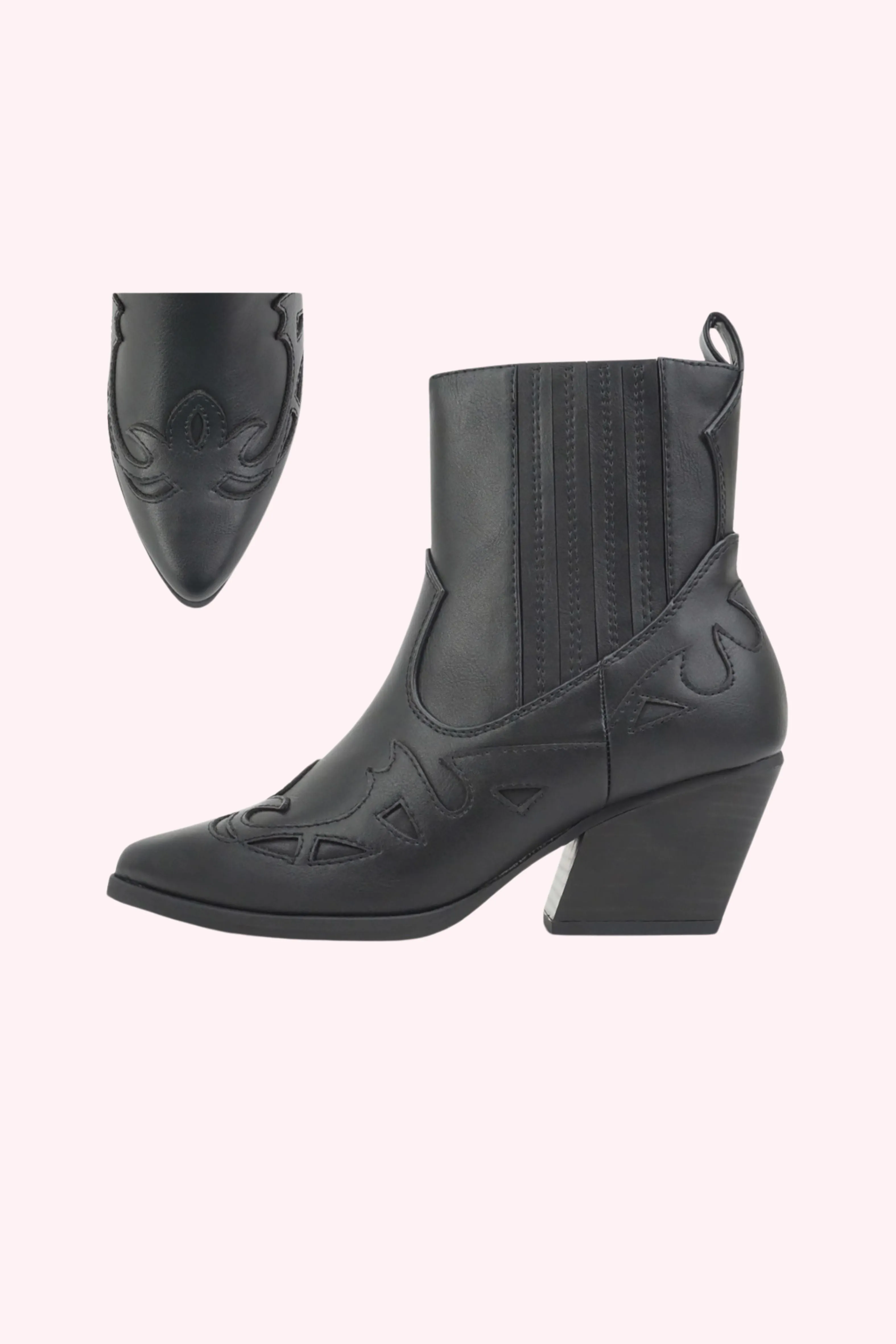 Ember Short Stitched Cowboy Boots