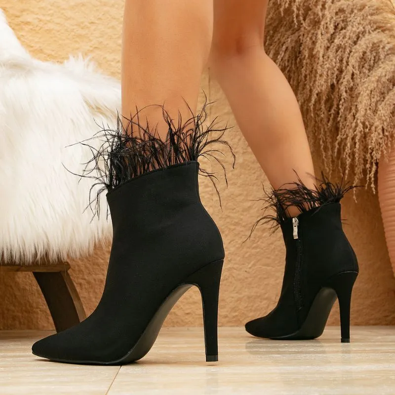 Eustoma Feather Heel Boots