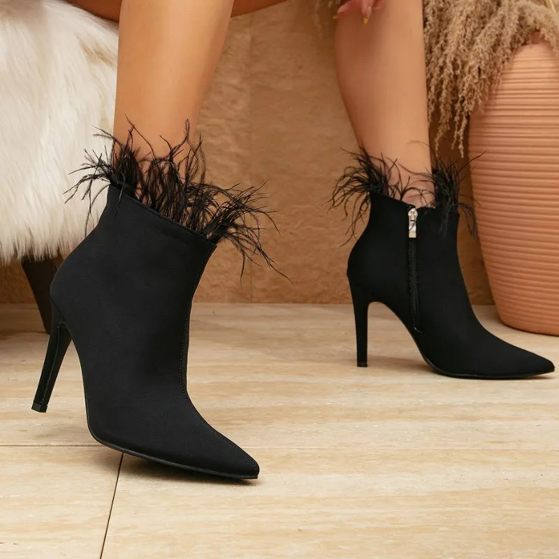 Eustoma Feather Heel Boots