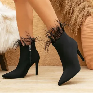 Eustoma Feather Heel Boots